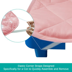 Biloban nap mat with carrying handle shows portable design for daycare and trips.