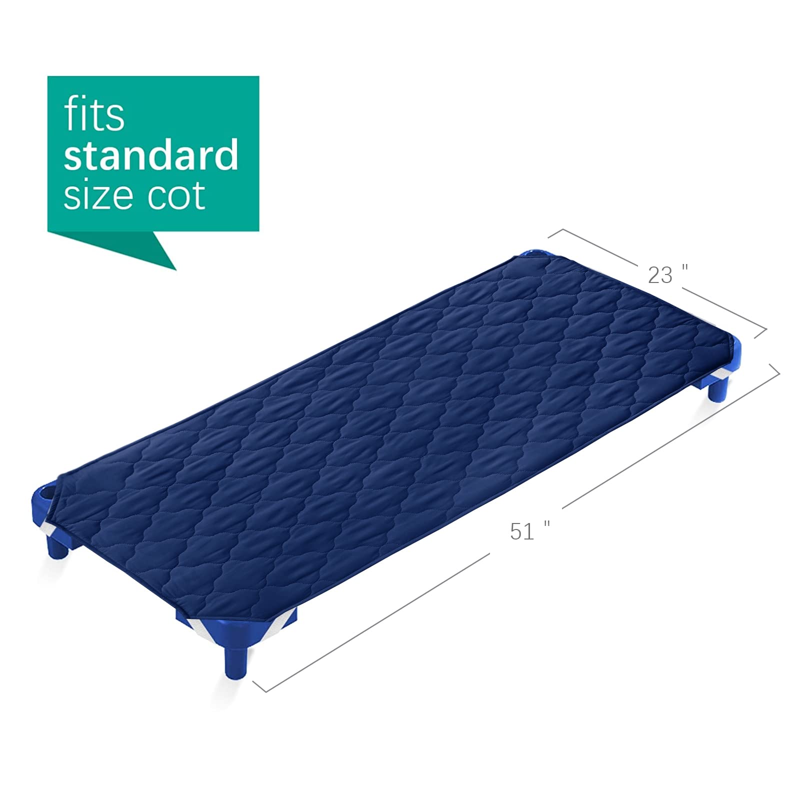 Biloban nap mat cover with soft quilted surface for cozy rest.