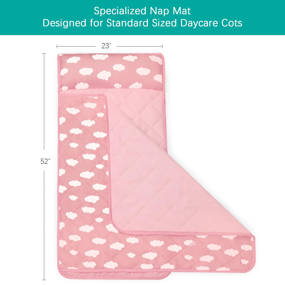 Biloban nap mat folded for travel demonstrates compact storage and easy transport.