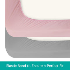 Biloban neutral grey pink crib sheets suit any nursery style