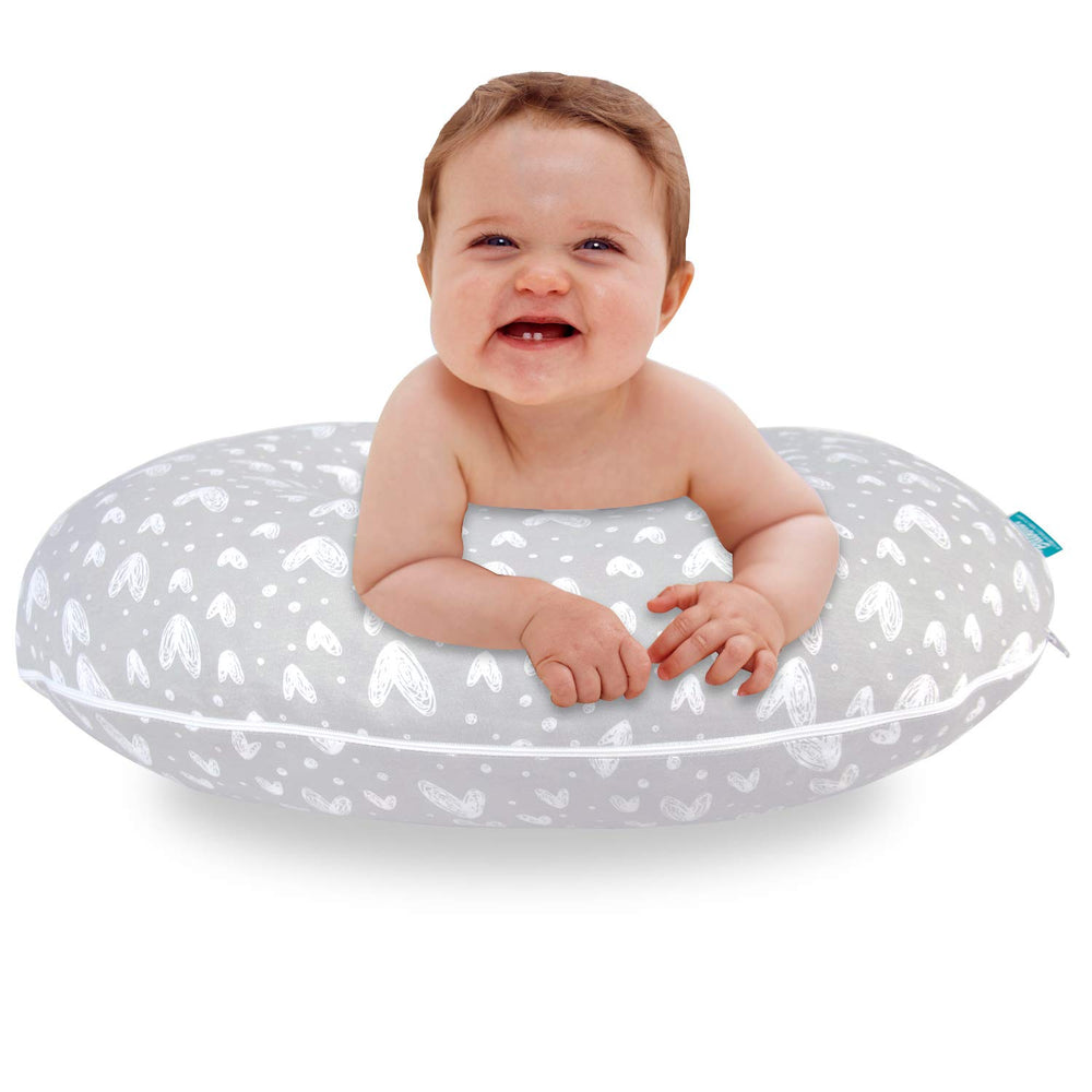 Biloban two-pack jersey cotton covers fit Boppy pillows snugly for easy cleanup.