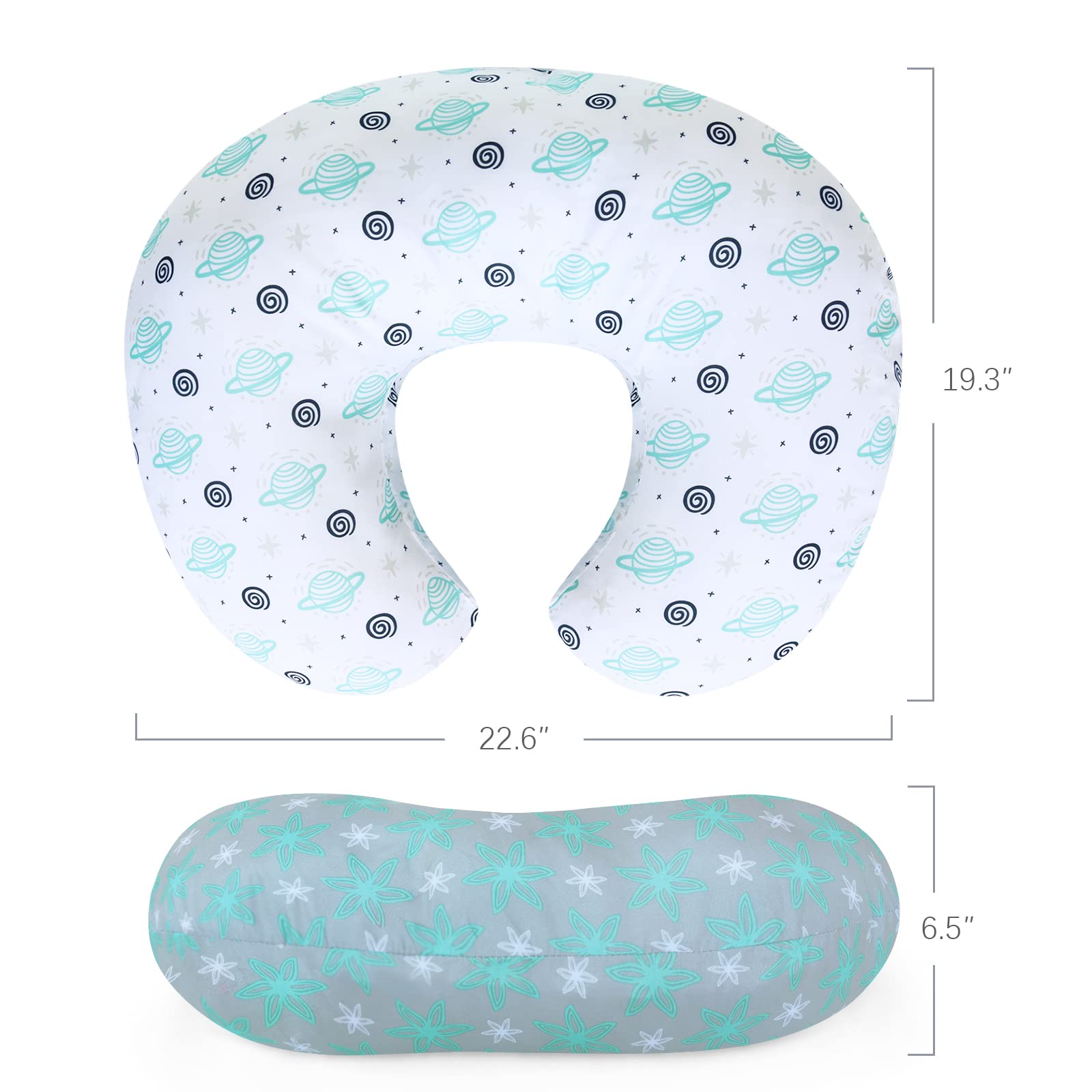 Biloban nursing pillow cover packaging shown, gift-ready for new moms