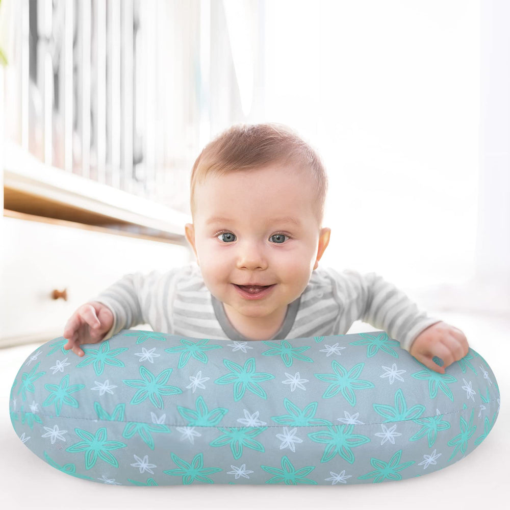 Biloban nursing pillow cover soft microfiber close-up shows gentle, skin-friendly texture