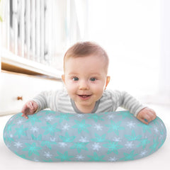 Biloban nursing pillow cover soft microfiber close-up shows gentle, skin-friendly texture