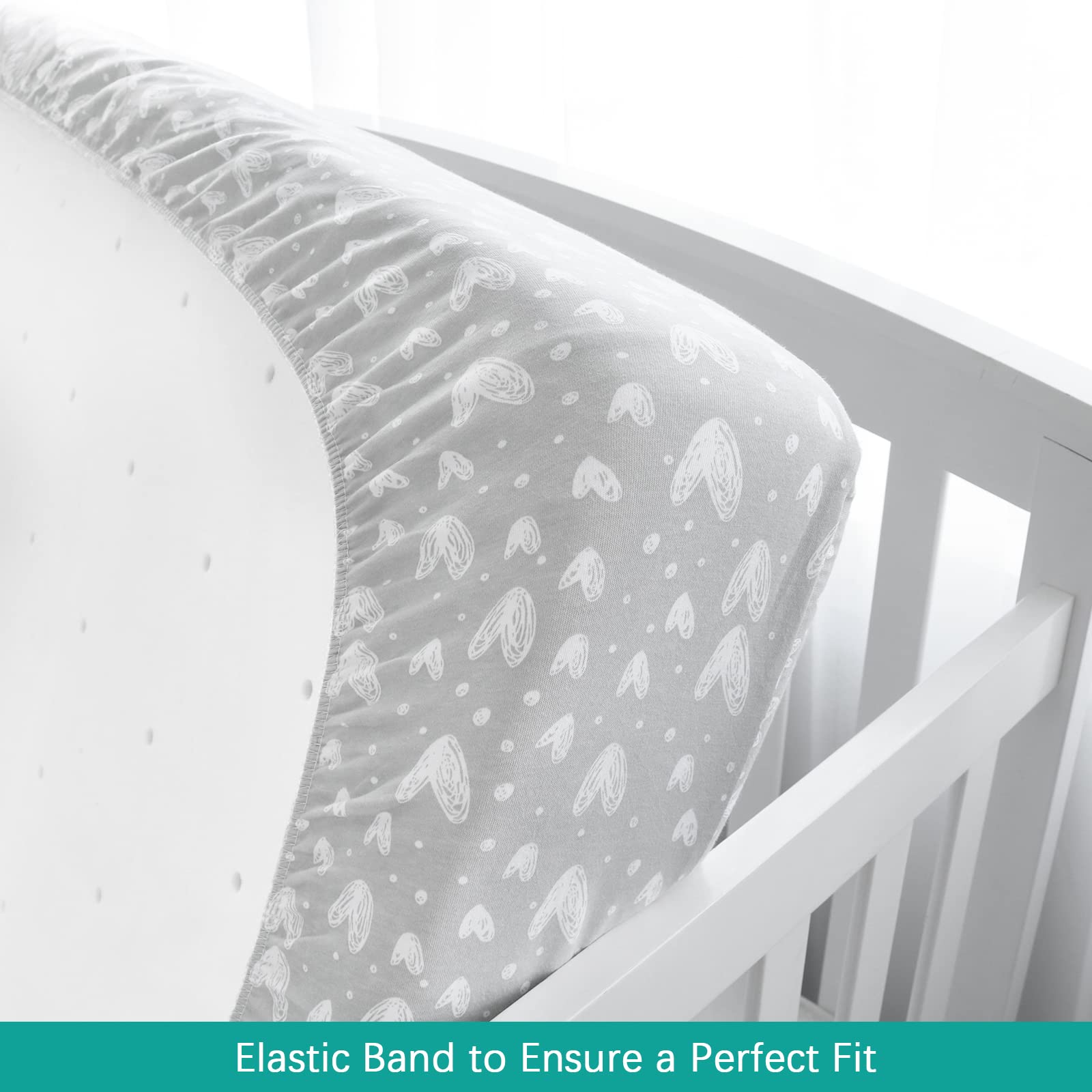 Biloban organic cotton crib sheet highlighting soft, breathable fabric for restful naps
