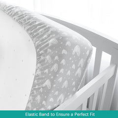 Biloban organic cotton crib sheet highlighting soft, breathable fabric for restful naps