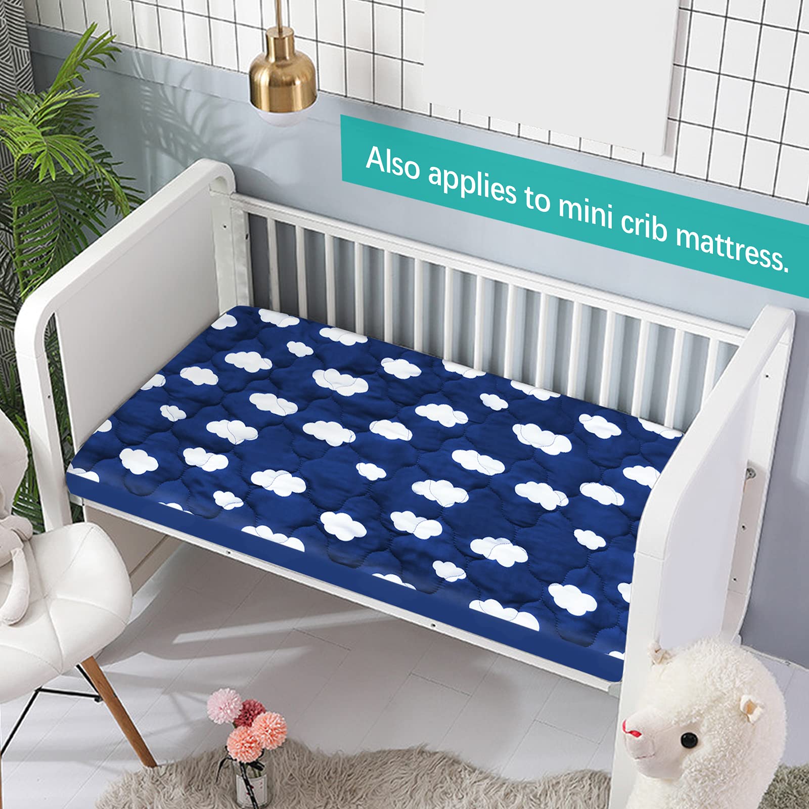 Soft micropeach top surface on Biloban protector for baby comfort.