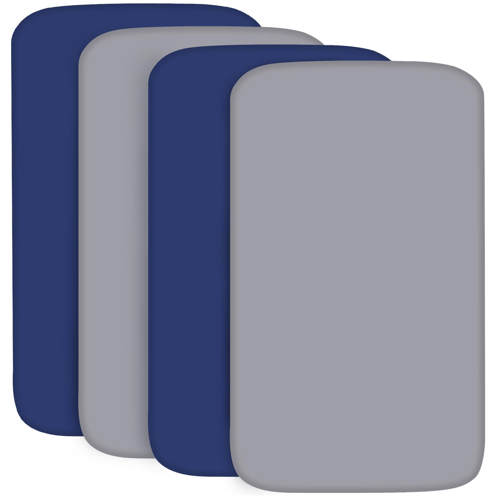 Biloban pack and play sheet with elastic-fit for secure, flat sleeping surface.