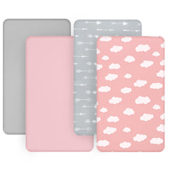 Biloban pack-n-play sheet elastic-fit grey provides snug surface for travel cribs