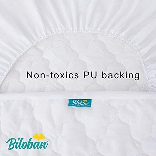 Quilted padding on Biloban cover provides cushioned support and leak protection.