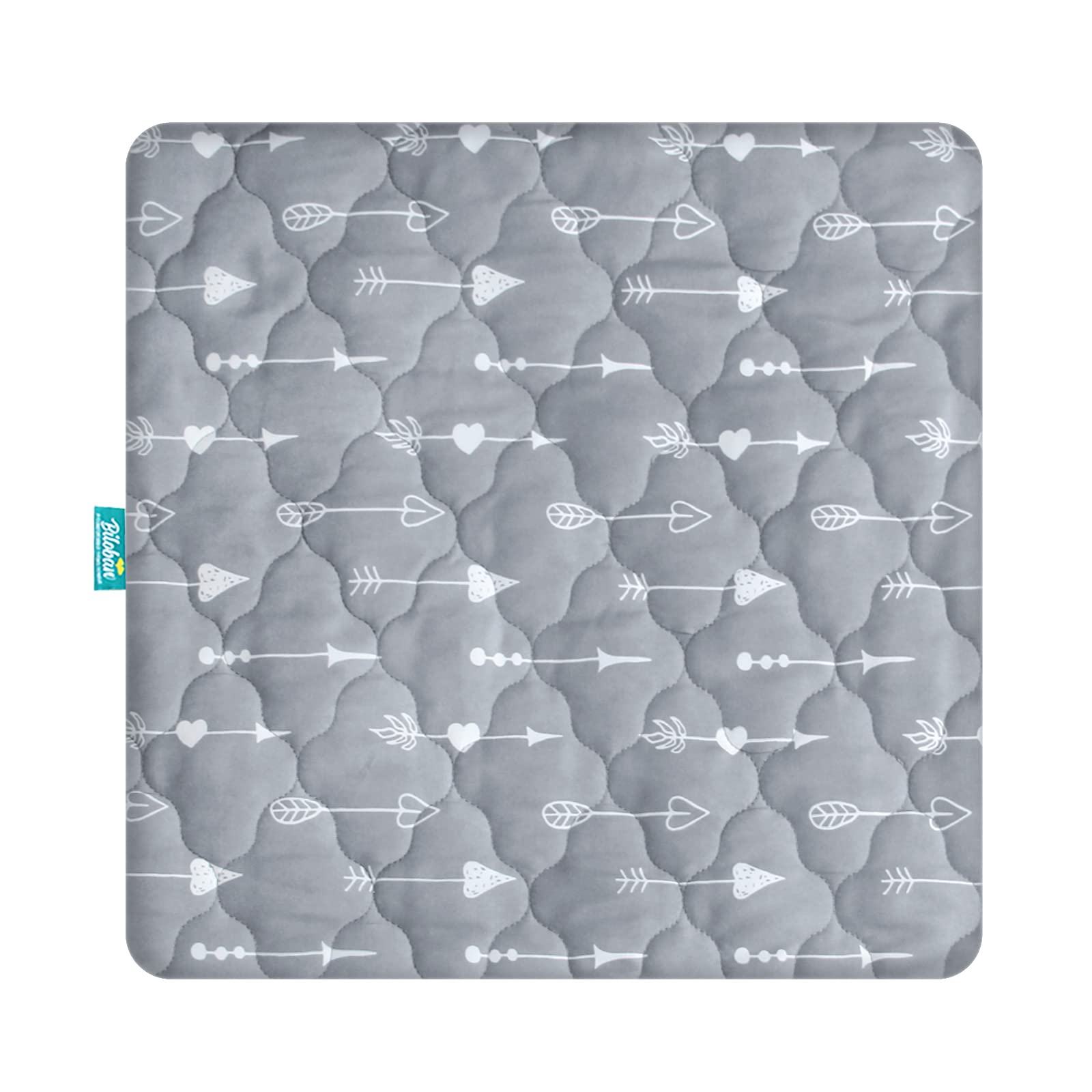 Biloban playard mattress cover square fit snugly protects standard play yards.