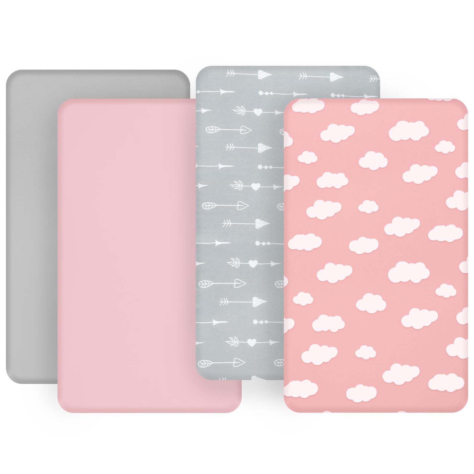 Biloban playard sheet close-up showing ultra-soft microfiber touch for baby comfort