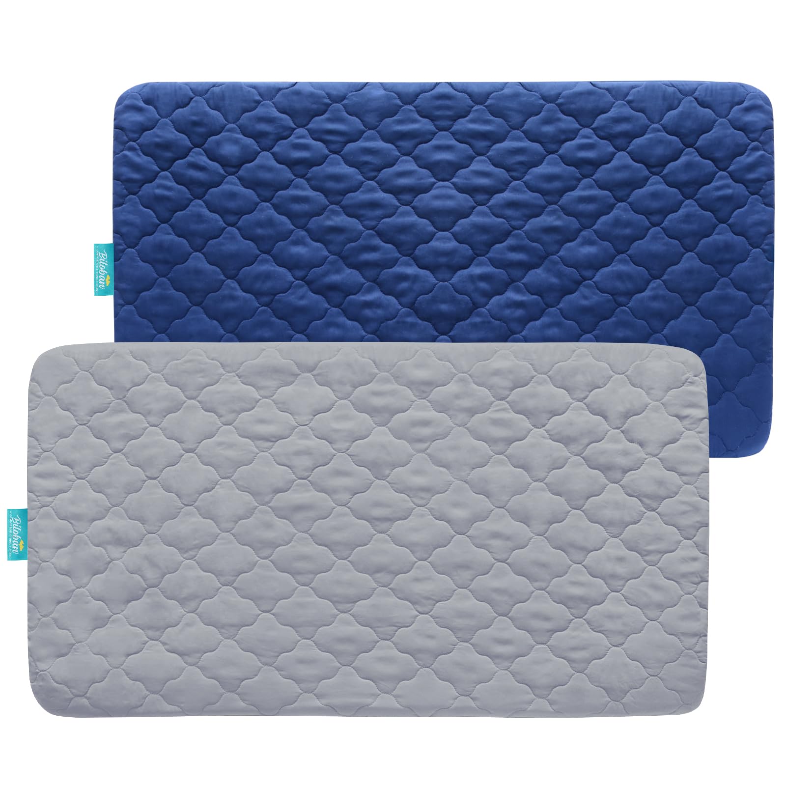 Biloban premium 4-layer crib protector closeup with soft top and absorbent core