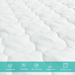 Biloban quilted cover in soothing colors blends with nursery decor