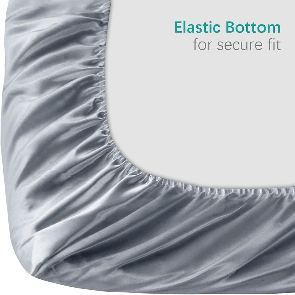 Biloban satin mini crib sheet highlighting hair friction reduction for curly baby hair