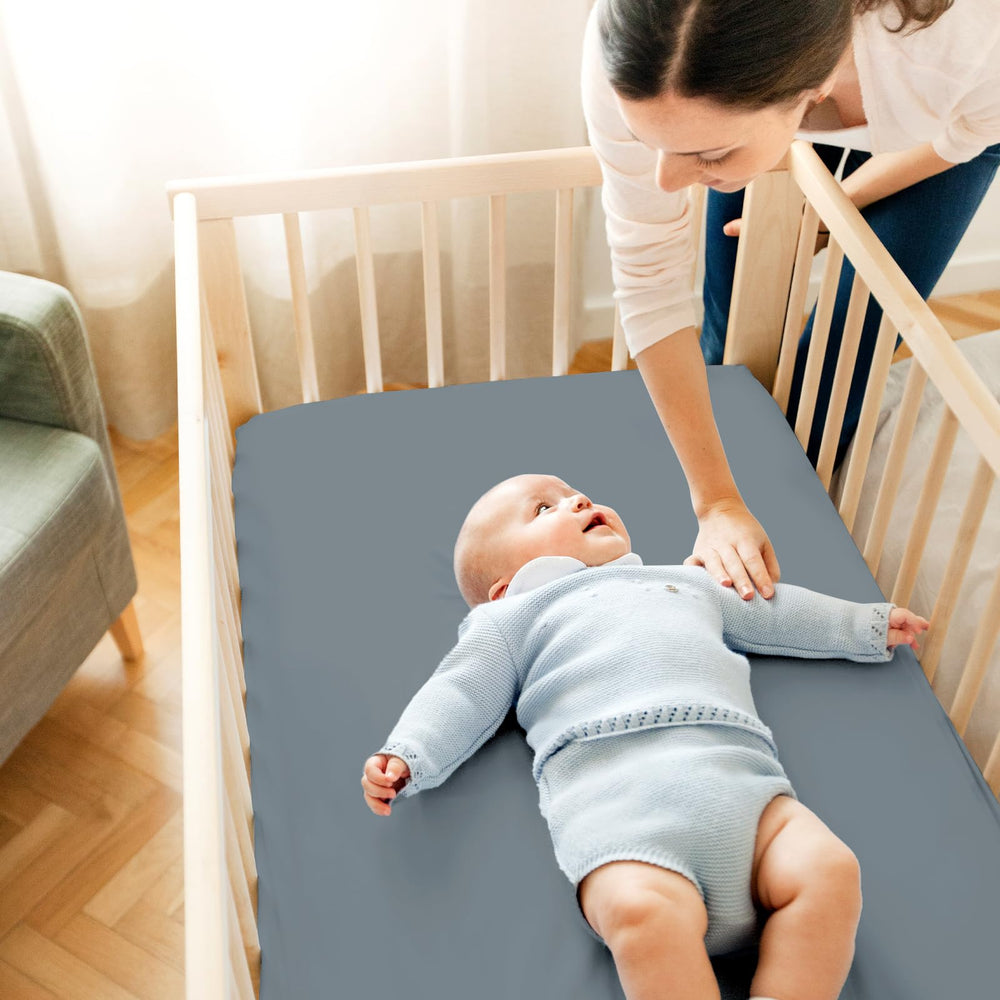 Biloban satin mini crib sheet soft satin texture against baby's skin