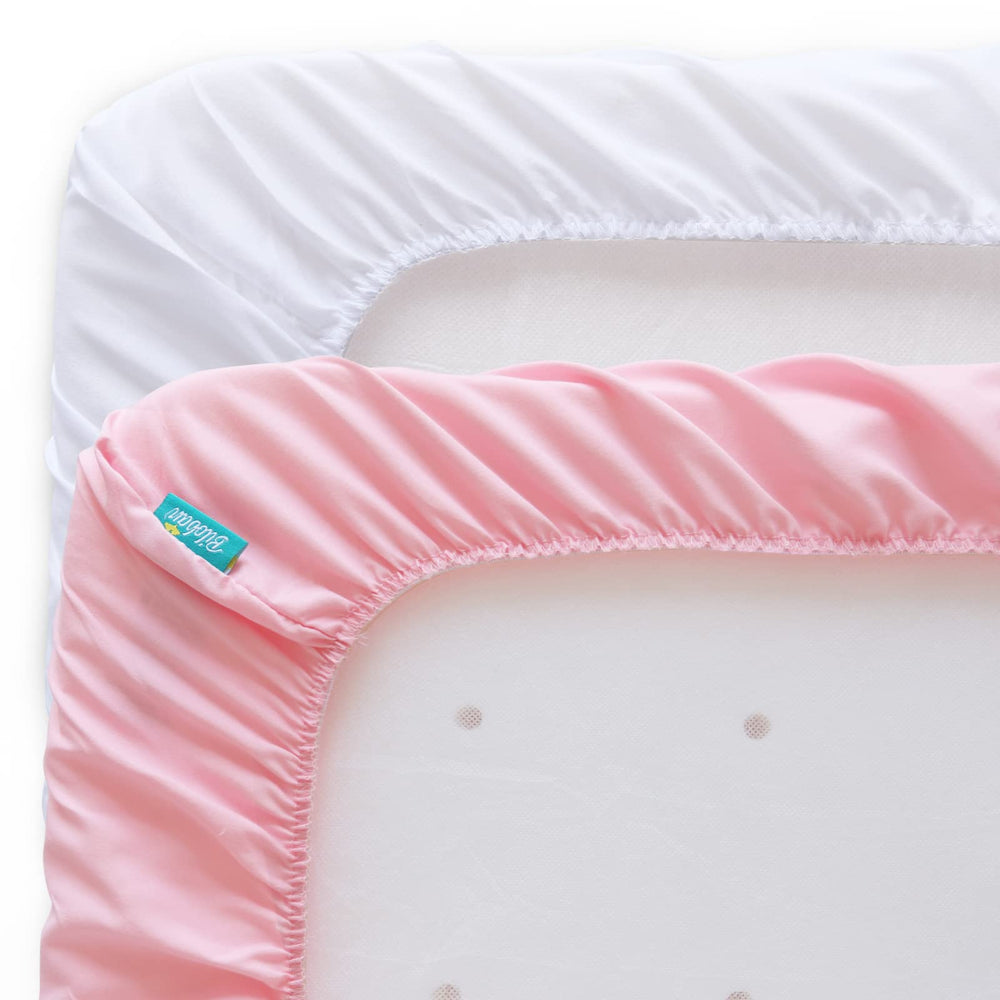 Biloban sheets compatible with SNOO and Chicco LullaGo bassinet for versatile use.
