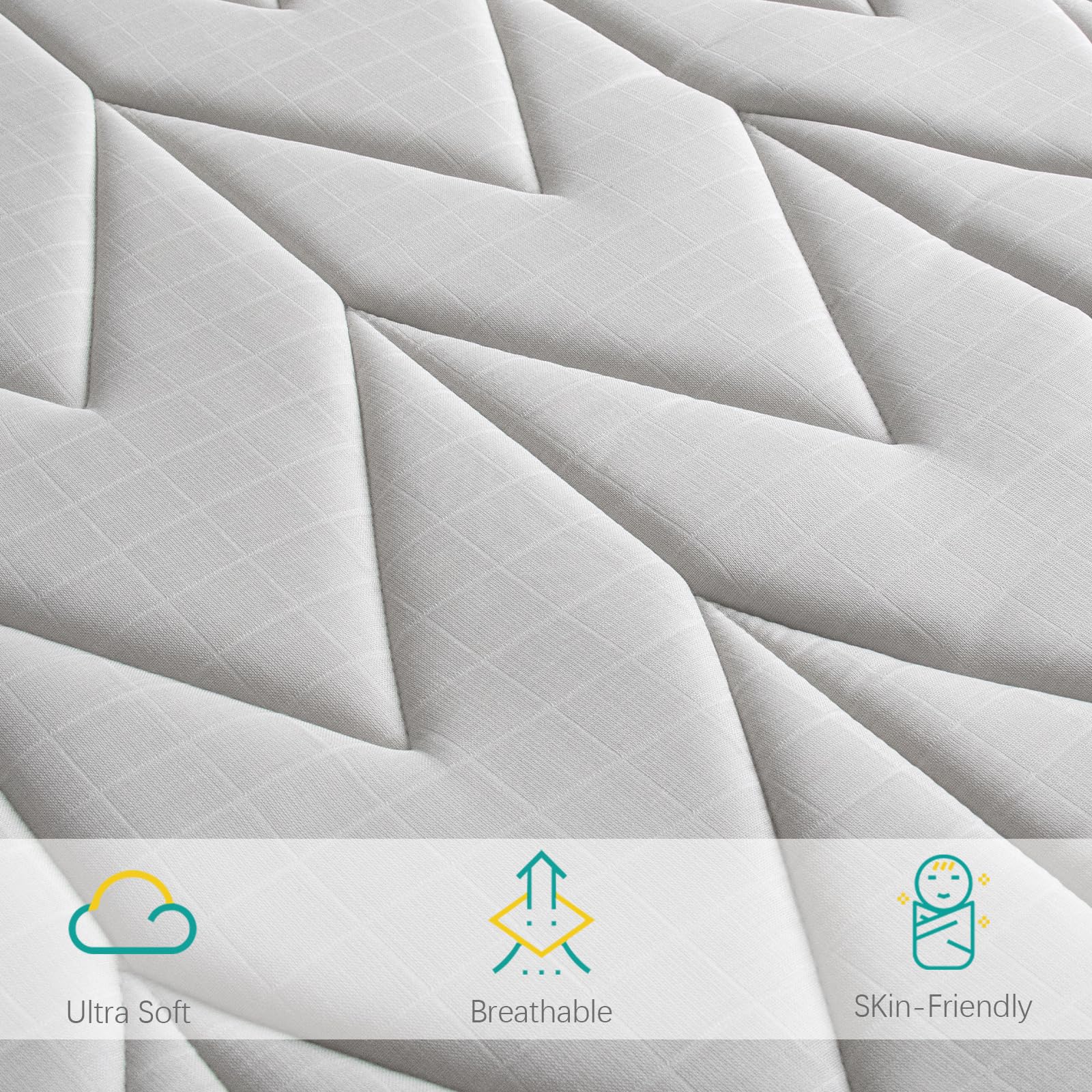 Biloban play mat with soft muslin material for gentle baby skin contact