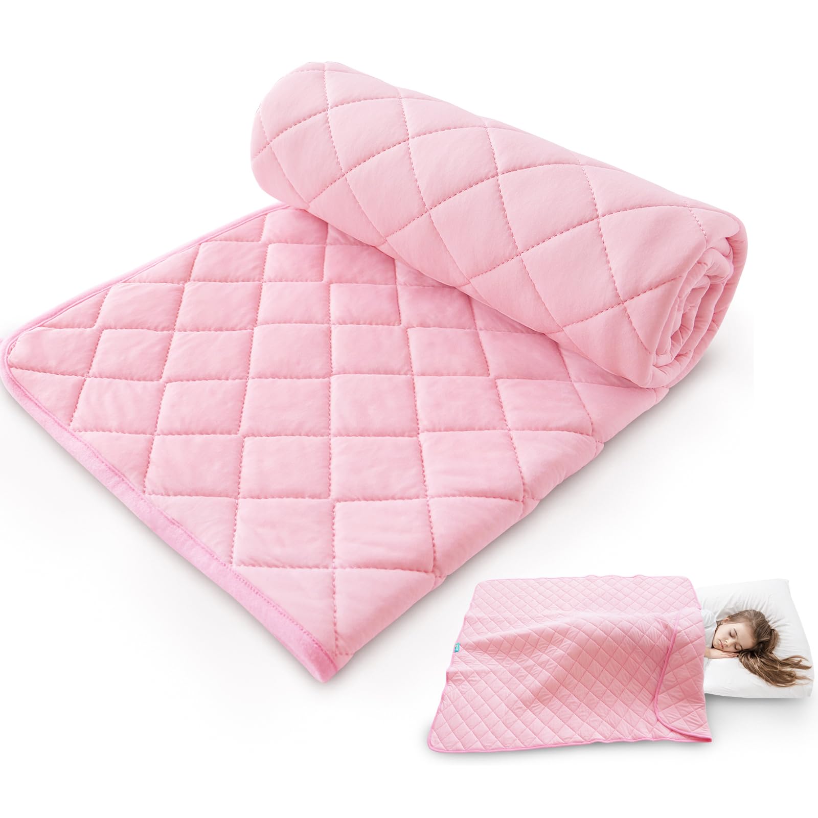 Biloban toddler comforter pink quilt detail highlights soft warmth for cozy naps.