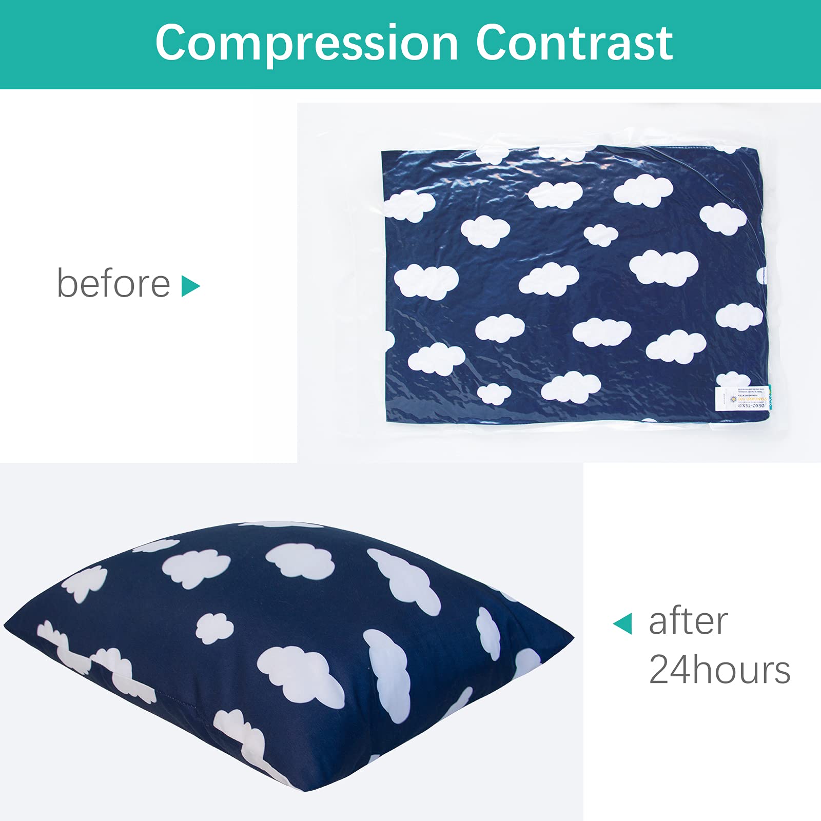 Biloban pillow being machine washed demonstrates easy care for busy families