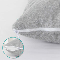Biloban protector fits 13x18 and 14x19 toddler pillows securely.