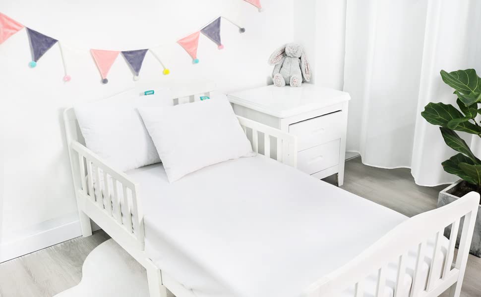 Biloban waterproof protector guards against spills while keeping pillow clean.
