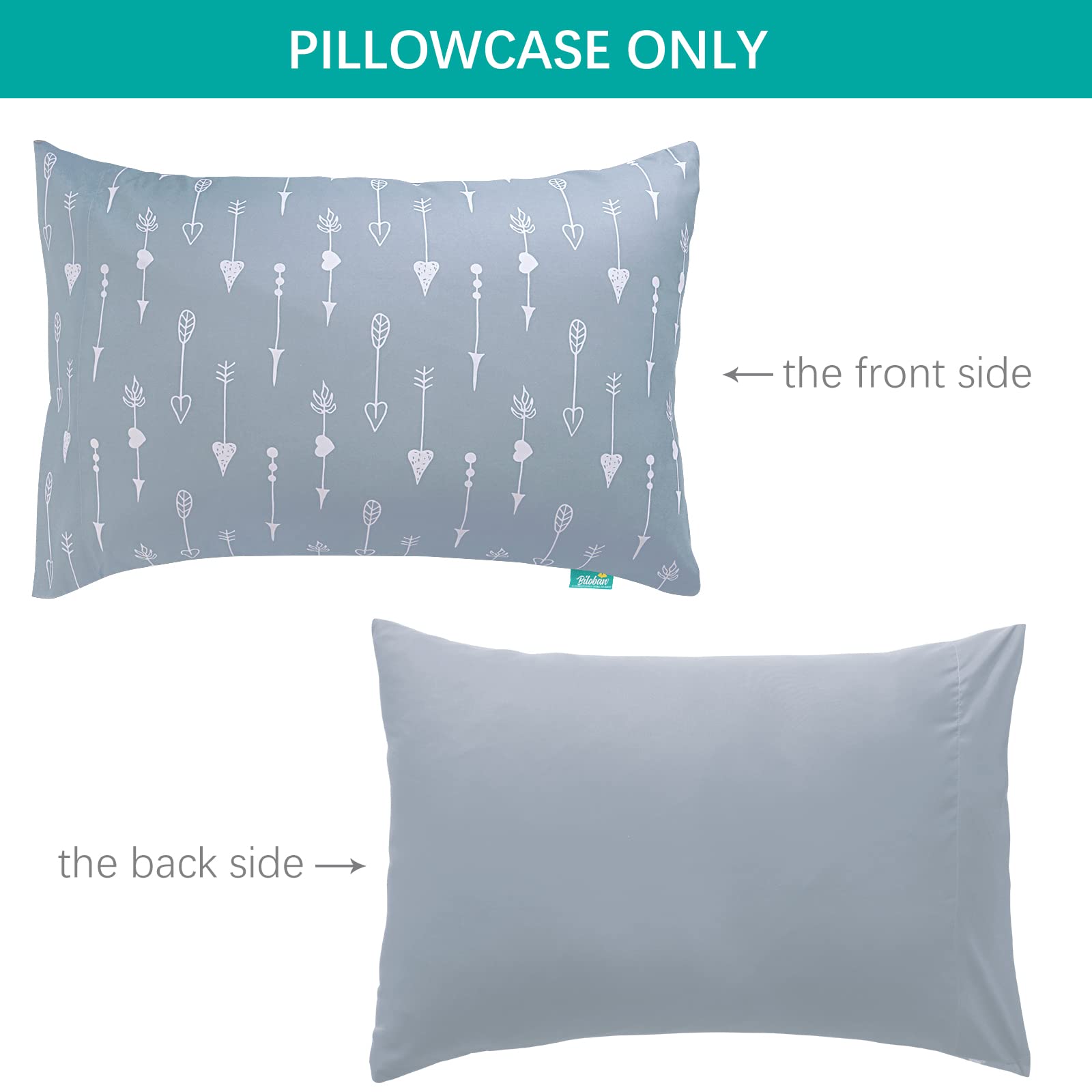 Biloban pillowcase-envelope-20x30 protects pillow and reduces bunching