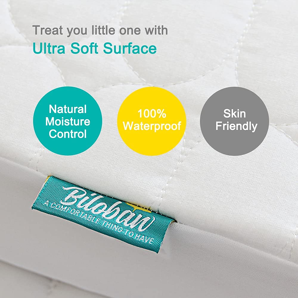 Biloban ultra-soft microfiber crib sheets feel gentle on delicate skin.