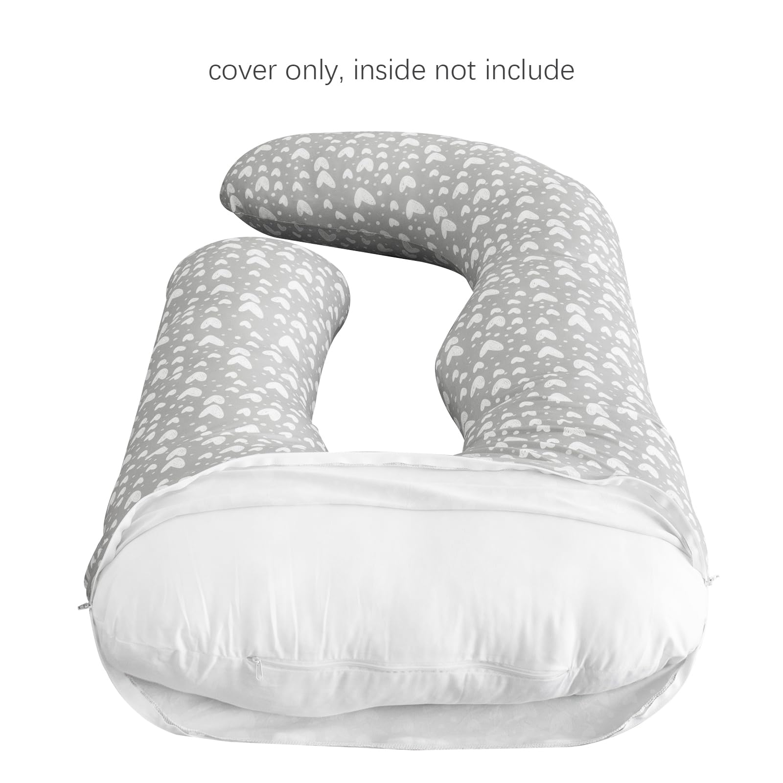 Biloban universal-fit pillow cover fits most U-shaped pregnancy pillows.