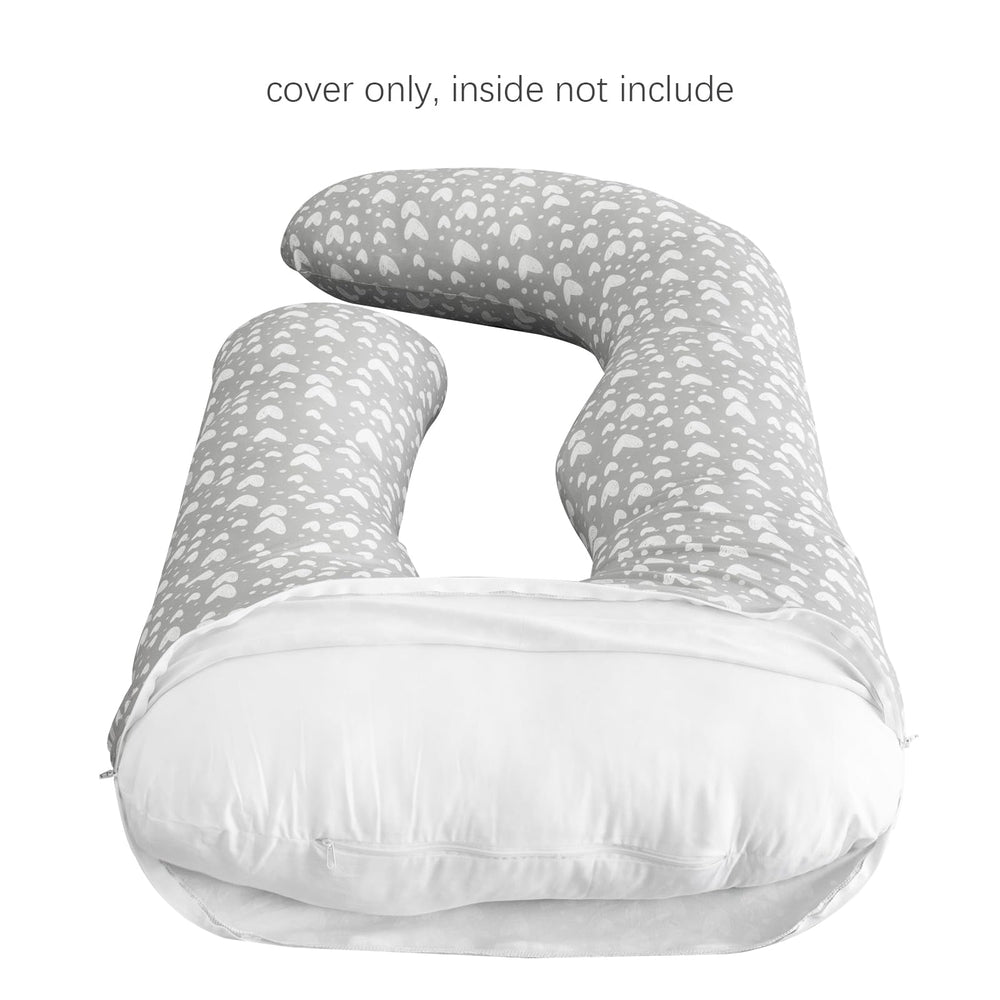 Biloban universal-fit pillow cover fits most U-shaped pregnancy pillows.