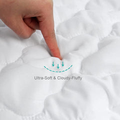 Biloban waterproof breathable back layer demonstrates protective, cool surface for baby comfort.