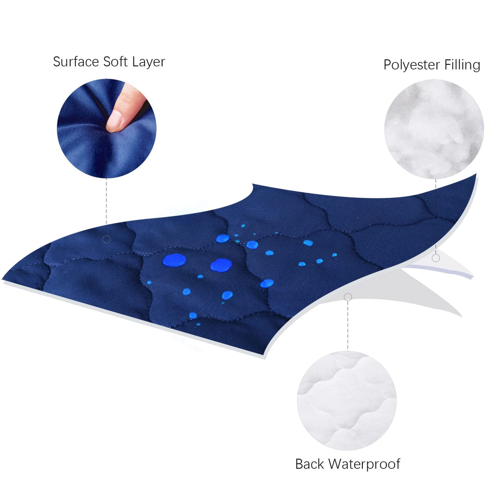 Biloban waterproof backing protects the crib mattress from leaks