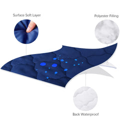 Biloban waterproof backing protects the crib mattress from leaks