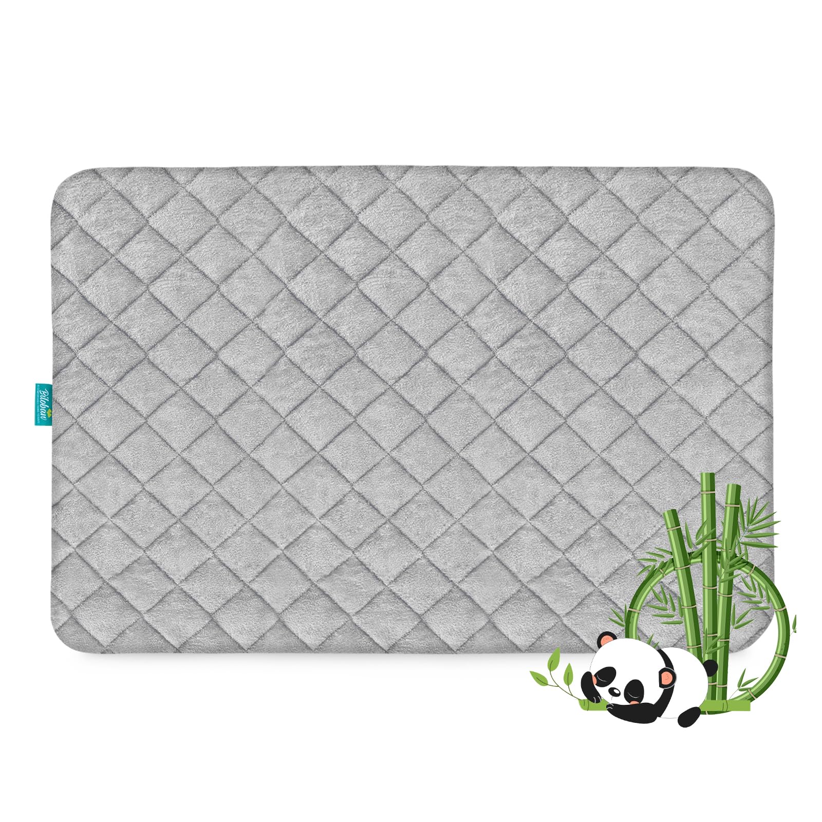 Biloban waterproof crib mattress protector showing leak protection for peaceful naps.