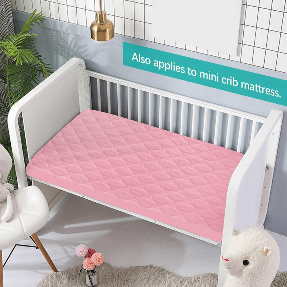 Biloban waterproof TPU layer guards spills with quiet protection for playtime.