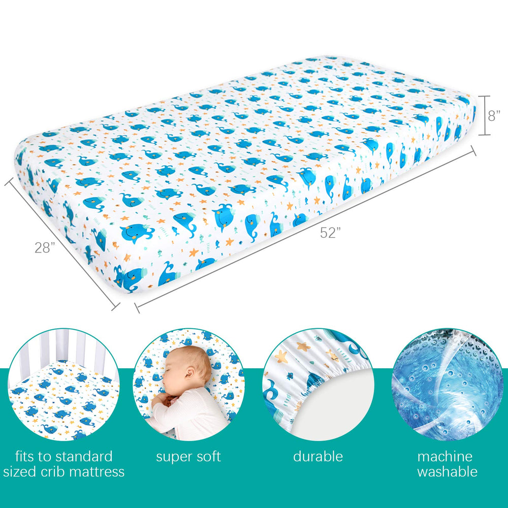 Biloban Whale pillowcase showcases easy care microfiber for quick mornings.