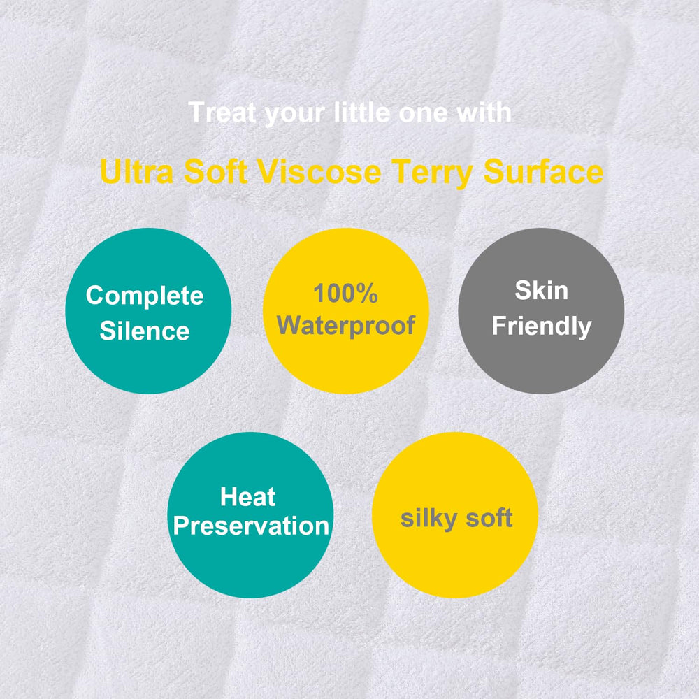 Biloban zippered crib mattress protector provides secure closure for quick changes.