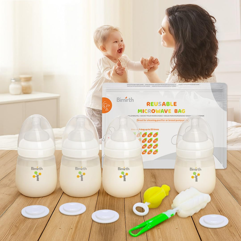 Bimirth 6oz wide-neck bottle designed for easy filling and cleaning