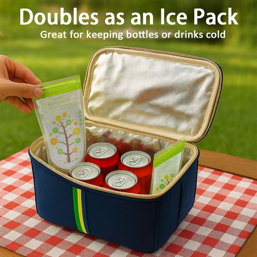 Bimirth bag supports multi-use for homemade purees and frozen liquids.