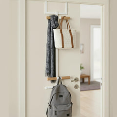 Bimiti over-door hanger installation demonstrates quick, damage-free setup.