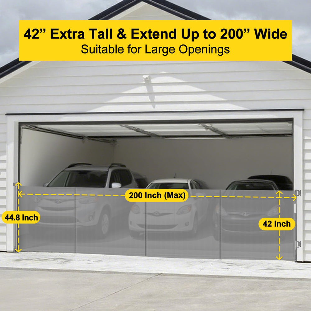 Bingguz 200-inch wide retractable gate spans large openings.
