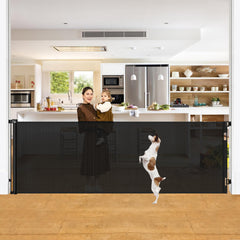 Bingguz 42-inch extra tall gate extended in frame for large openings.