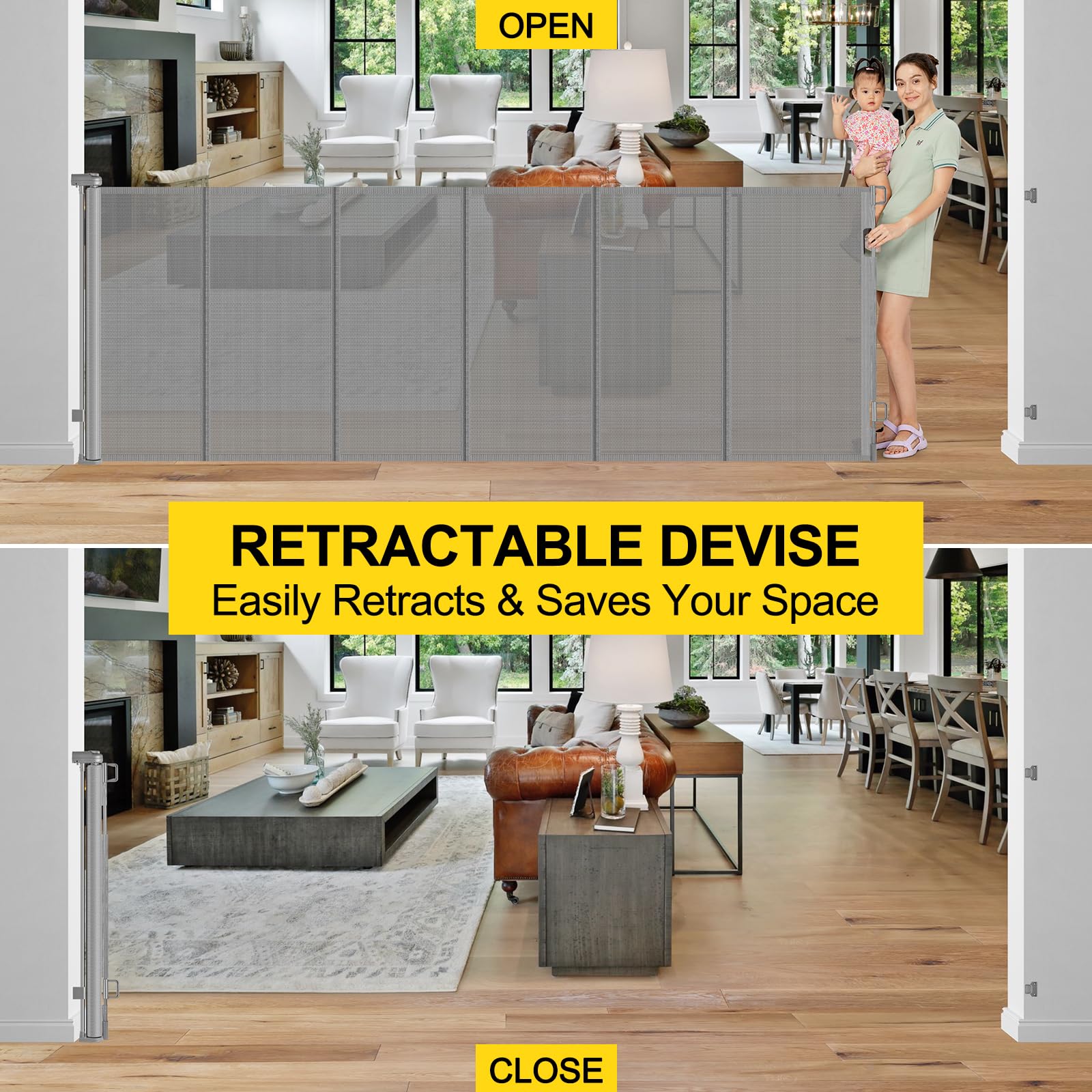 Bingguz adjustable baseboard fit preserves decor while securing mounting.
