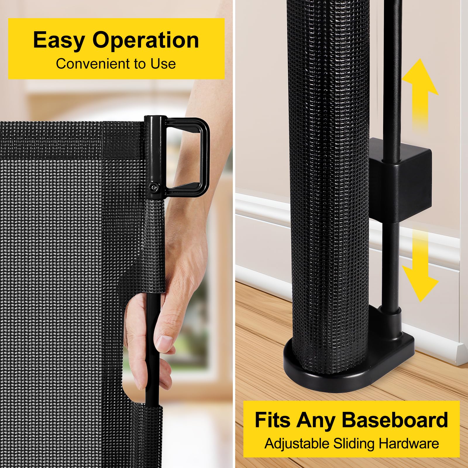 Bingguz adjustable bracket fits various baseboards for versatile setup.