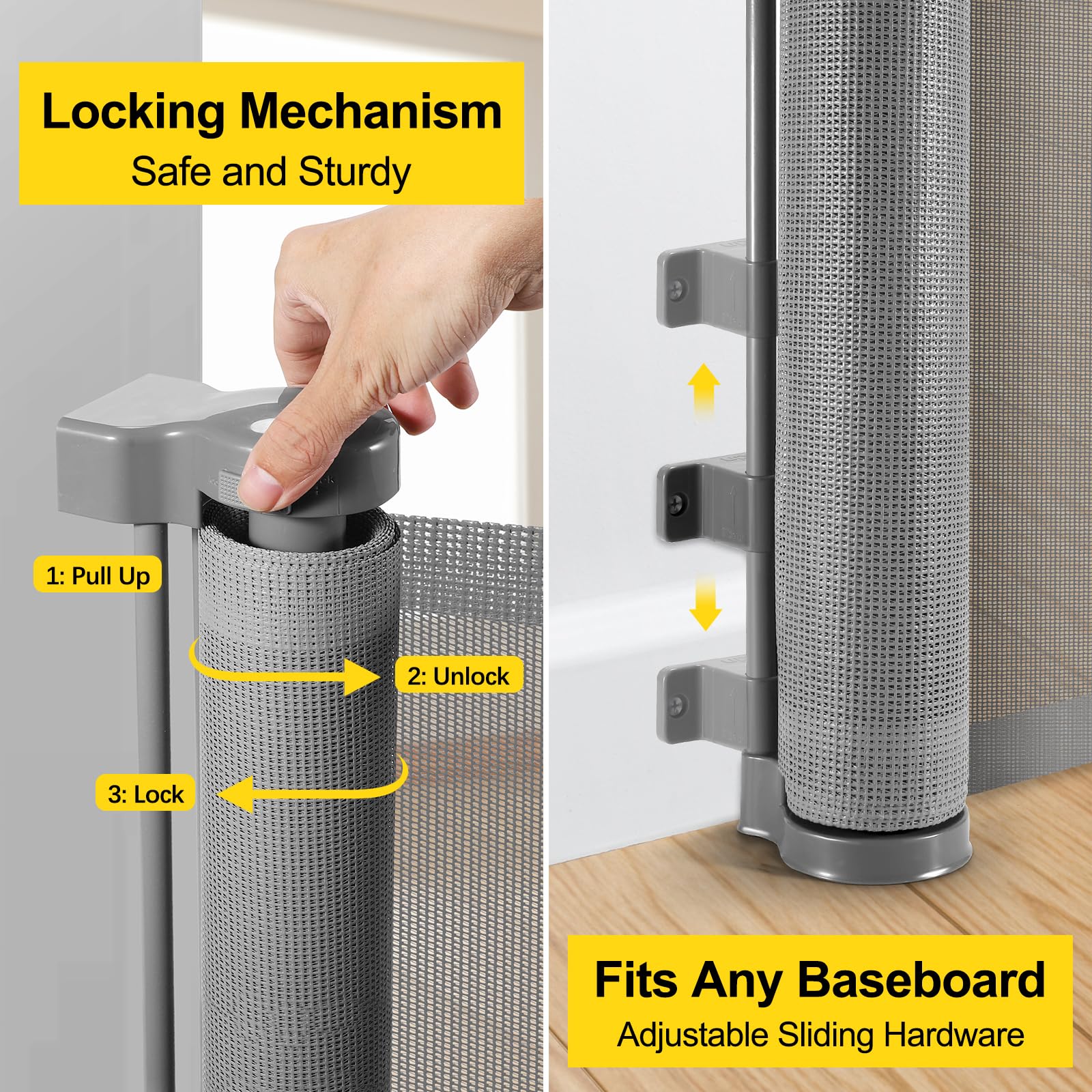 Bingguz adjustable bottom bracket fits baseboards without damage.