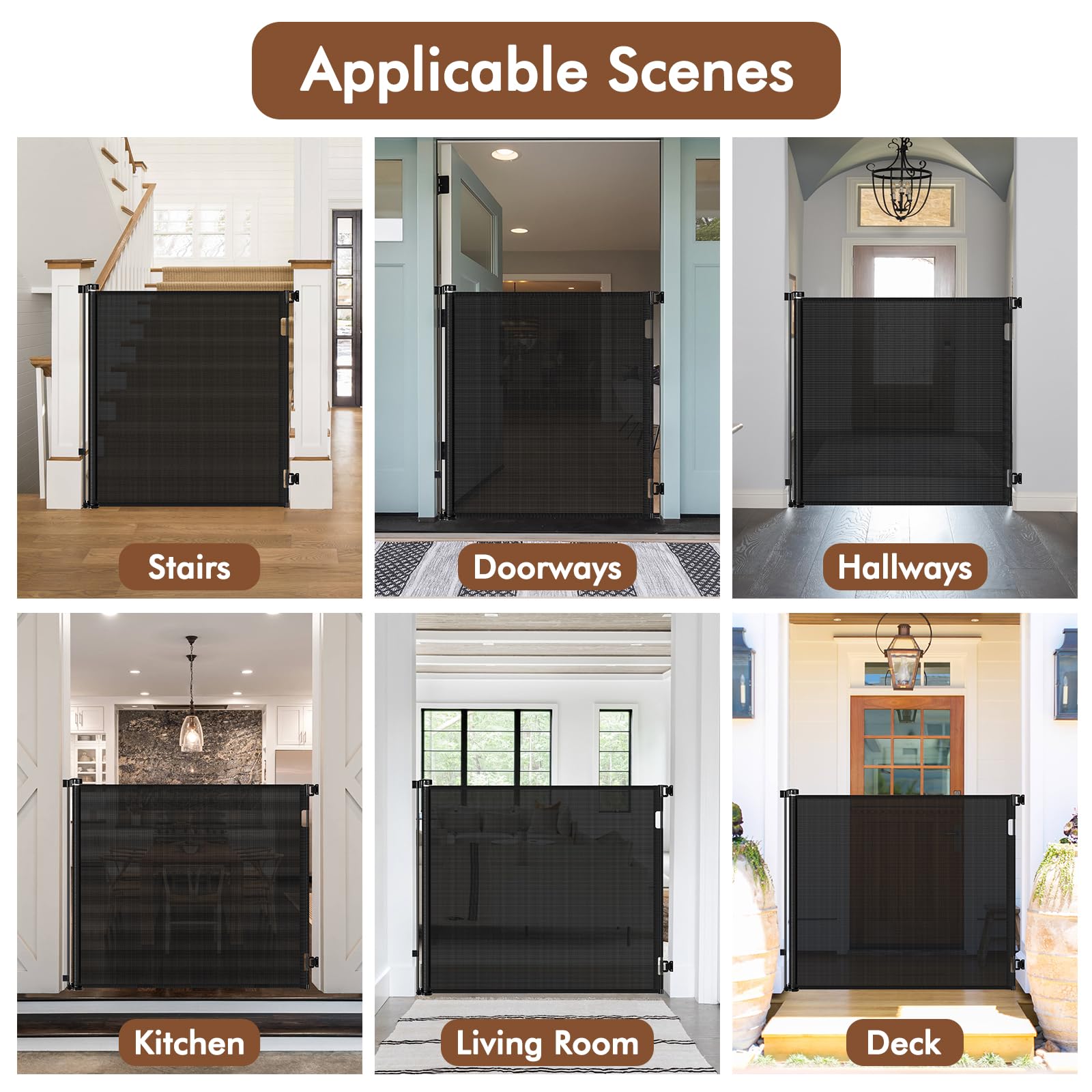 Bingguz black mesh gate in sleek, modern design.