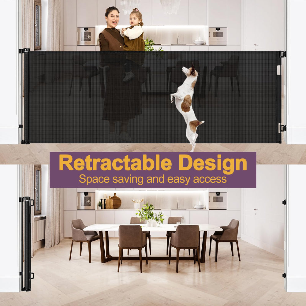 Bingguz durable scratch-resistant mesh gate withstands paw scrapes.