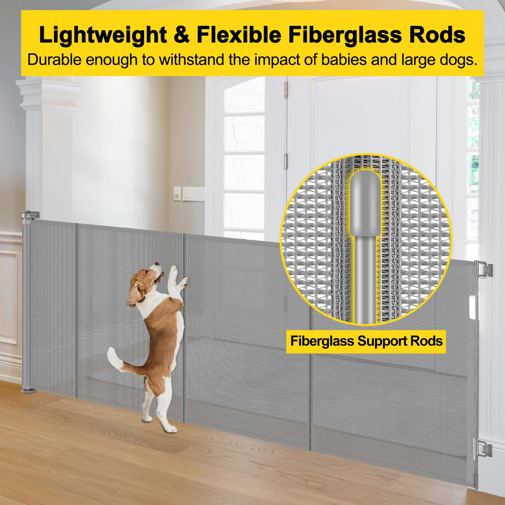 Bingguz extra wide 160-inch opening gate covers large spaces.