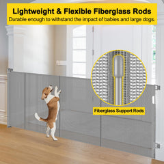 Bingguz extra wide 160-inch opening gate covers large spaces.