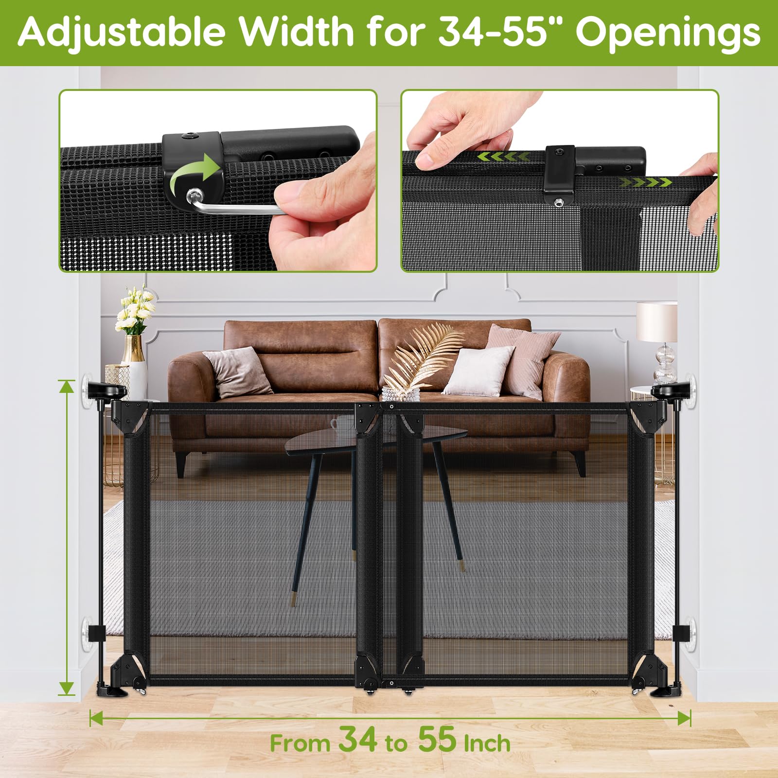 Bingguz extra-wide pass-through without bottom bar for stroller access